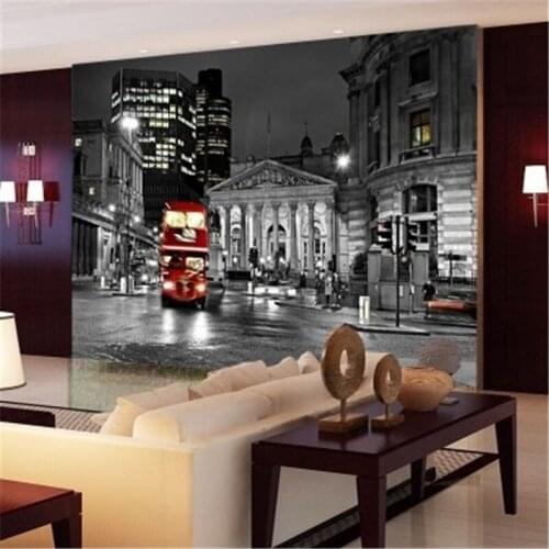 Beibehang wallpaper European retro black and white photos of street architecture art vision 3d wallpaper mural papel de parede