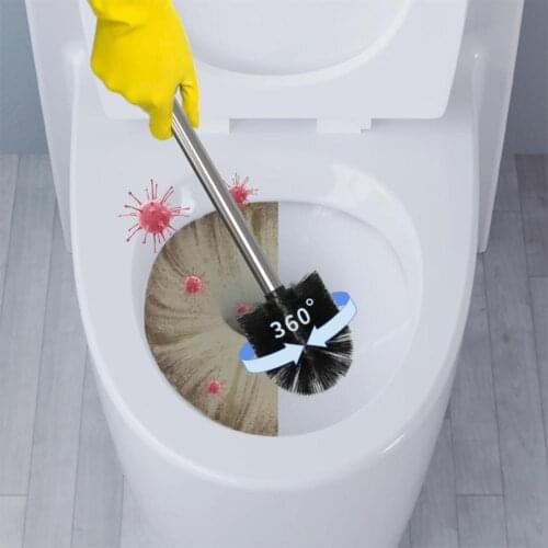 Stainless Steel Polished Detachable Handle Toilet Brush Cleaning Bathroom Tool