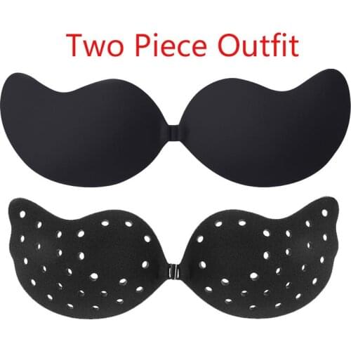 Silicone Nipple Stickers Bra Women Sexy Intimates Lingerie Strapless Invisible Bralette Push Up Bras Breathable Chest Stickers