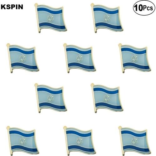 Israel Flag Lapel Pin Flag badge Brooch Pins Badges 10Pcs a Lot