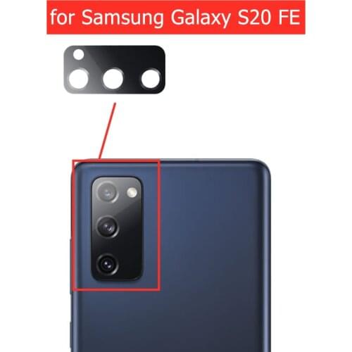 2pcs for Samsung Galaxy S20 FE Camera Glass Lens Back Rear Camera Lens with 3M Glue Replacement Repair Spare Parts