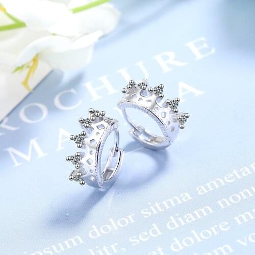 Crown Flower Designer For Women 925 Sterling Silver Trendy Fashion Cubic Zirconia Jewelry Accessories