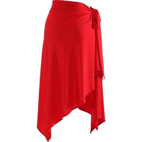 2017 Women Latin Dance Skirt Red/Rose/Black/Purple/Leopard Lady Cha Cha/Rumba/Samba/Tango/Latin Dance Wear Salsa Dance Skirts