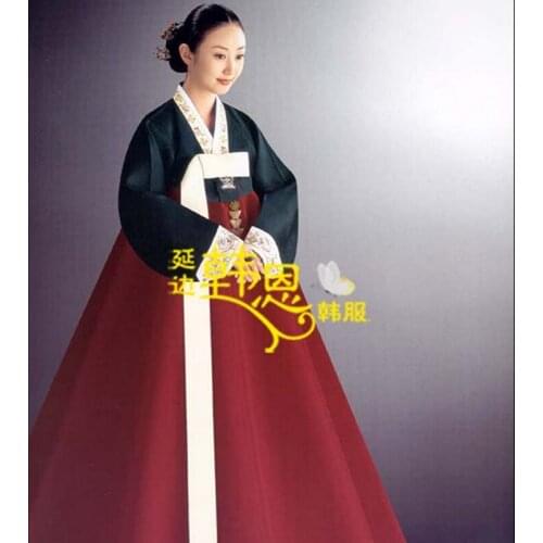 Womens/Girl/Child Korean Hanbok Dress Costume Ethnic Dance Traditional Long Sleeve Cosplay Tailor-made Free Shipping