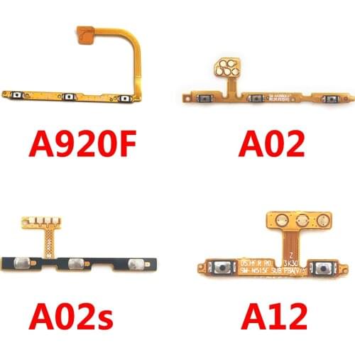 10pcs/Lot, Power Switch On/Off Button Volume control Key Button Flex Cable For Samsung Galaxy A02 A02S A12 A9 2018 A920F