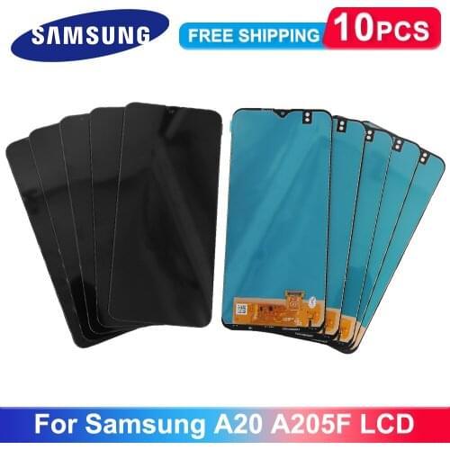 10 Piece/lot LCD For Samsung Galaxy A20 A205 LCD Display Touch Screen Replace Digitizer A205F SM-A205F for samsung A20 Display