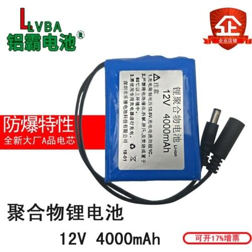 12V lithium battery 12V 4000mAh Ma polymer lithium battery LED hernia lamp monitoring battery