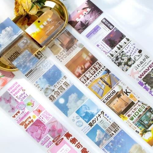 16pcs/LOT human joys series Creative decoration DIY PET separate loading tape stickers