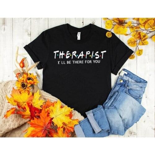 Therapist counselor teacher Occupational Therapy shirt Womens Short Sleeve Tees Cotton O Neck Female Clothing Plus Size Casual