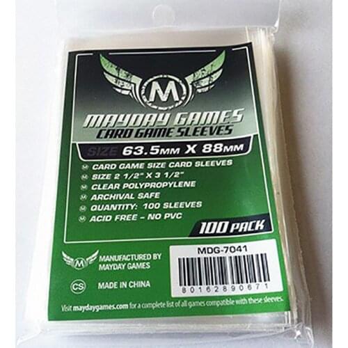 100 PCS/Bag Card Game Mayday Sleeve Standard Thickness 63.5*88mm High Quality Transparent Card Protector Board Game Sleeve