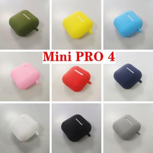 For airpods Pro 4 mini case airpods Pro 4 Case Solid color Protective Silicone Earphone Cover for airpods 4 mini Cover Fundas