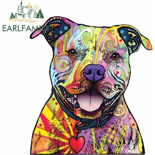 EARLFAMILY 13cm x 11.5cm for Colorful Dog Auto Decal DIY Car Stickers 3D Funny Decoration Suitable for Fold GTR EVO JDM Camper