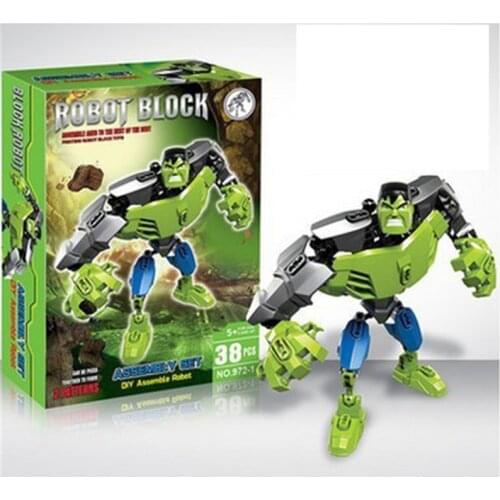 Marvel Avengers Captain America Lronman Hulk Thor Superhero Action Figure Assembling Toy