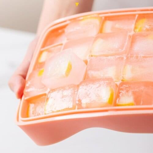 GY Ice Cube Mold Ice Making Ice Tray Silicone Homemade with a Lid Ice Maker Refrigerator Size Ice Cube Fast Frozen Tool