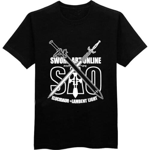 Cute Unicorn anime Sword Art Online summer t shirt SAO Mens t-shirts cotton tshirt O neck casual t-shirt boys clothes tops tees