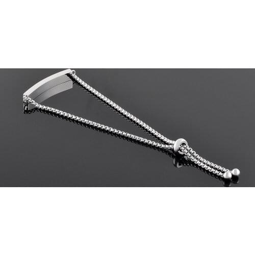 IJB5090 Keepsake Cube Memorial Bracelet Jewelry Chain Bracelets Stainless Steel Blank Bangle