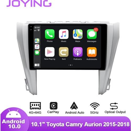 Joying Android 10.0 Car Radio Head Unit 10.1 Inch GPS Stereo RDS IPS Screen For Toyota Camry Aurion 2015-2018