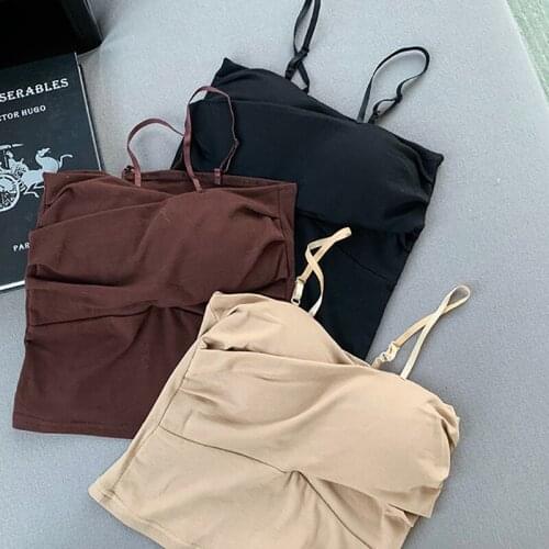 Ruched Short Crop Top Women 2021 Cropped Camisole Summer Tops Backless Tank Top Cami Vest Woman Clothes Haut Femme Ropa Mujer