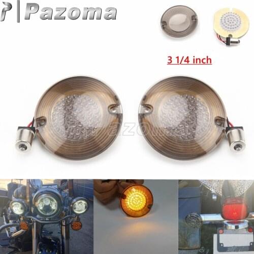 Red/Amber Motorcycle LED Inserts 1156 Bullet Smoke Lens Turn Signal Light for Harley FLSTC FLSTN FLHTC FLHT FLTR FLHR 1994-2012