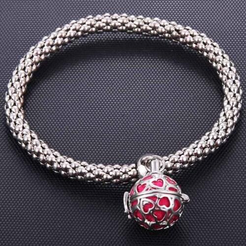 Heart Cage Creative Perfume Essential Oil Diffusion Corn Chain Bracelet Elastic Exquisite Aroma Bracelet Fashion Jewelry