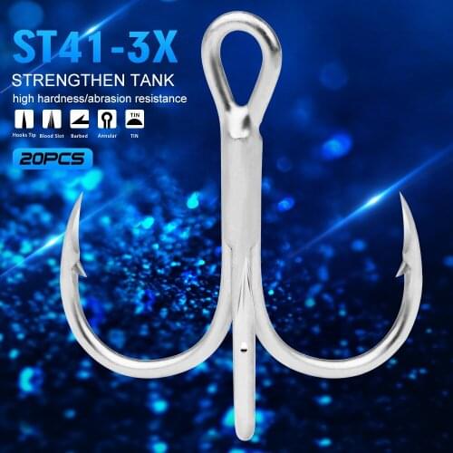 Boxed Fish Hooks Multi-specification High-carbon Steel Barbed Sanben Hooks 20 Anchor Hooks/box