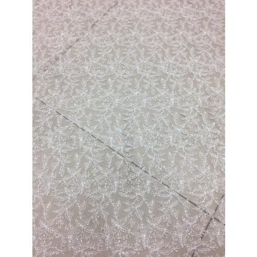 Best quality african embroidered tulle lace fabric SYJ-6144 with full beads Nigerian lace fabric for wedding dress