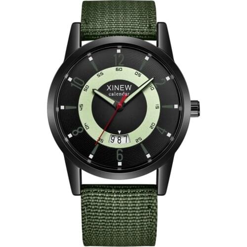 Wholesale Brand Watches Mens Fashion Simple Nylon Band Date Quartz Wrist Watch Male Military Sports Gifts Clock Reloj Hombre