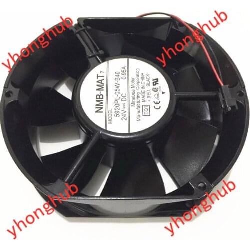 NMB-MAT 5920PL-05W-B40 DQ1 DC 24V 0.95A 172x150x50mm 2-wire Server Cooling Fan
