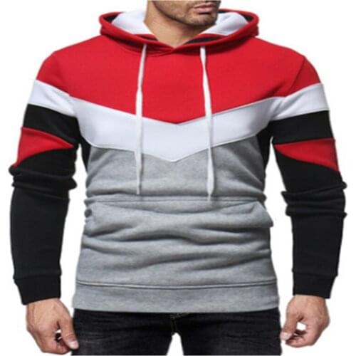 New Men Skateboarding Hoodies Fleece Plain Hoodie Sweatshirt Hooded Hat Patchwork String Bandage Home Gym Adult Top Pocket 2020