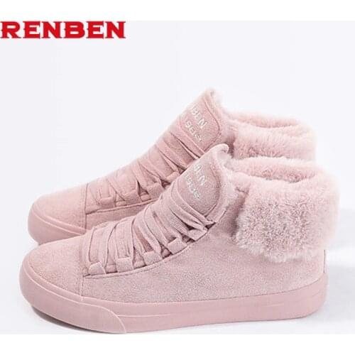 Plush Women Warming Boots Suede Outdoor Winter Feather Casual Shoes Durable Female Snow Boots Footwear zapotos mujer