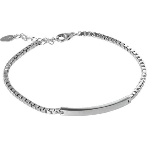 Korean 925 Sterling Silver Box Chain Charm Bangles&Bracelet For Women Box Chain Wedding Personality Jewelry sl095