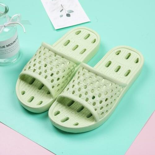 Home Slippers For Women New Leaking Slippers Non-slip Flip Flops Hom Soft Slippers Bathroom Slides Cut-out Summer Beach Sandals