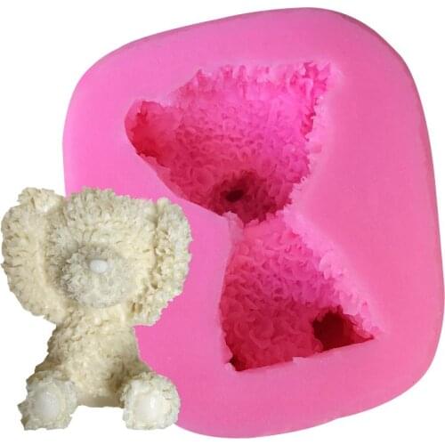 Silicone Mold Teddy Bear Shape Mold Aromatherapy Candle Molds Silicone Mould DIY Chocolate Cake Fondant Candy Mold Cake Decor