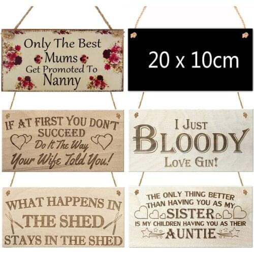 Creative Home Bar Restaurant Party Crafts DIY MDF Lettering Tips Wood Board Decorative Home Hanging Decor Pendant Signs