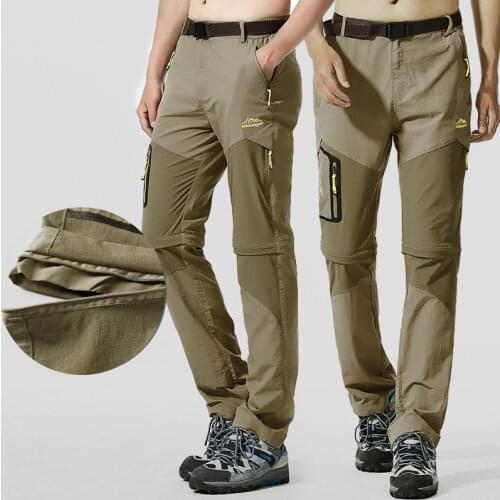Outdoor Hiking Pants Men Women Trekking Fishing Camping Clothes Oversized Waterproof Breathable Removable Climbing Trousers 6XL