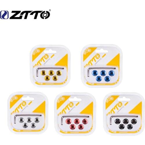 ZTTO Chain Bolt Bicycle Chainwheel Screws 5mm7mm Chainring Bolt CNC 7075 Road MTB Bicycle Disc Screw Crankset Bicycle Parts