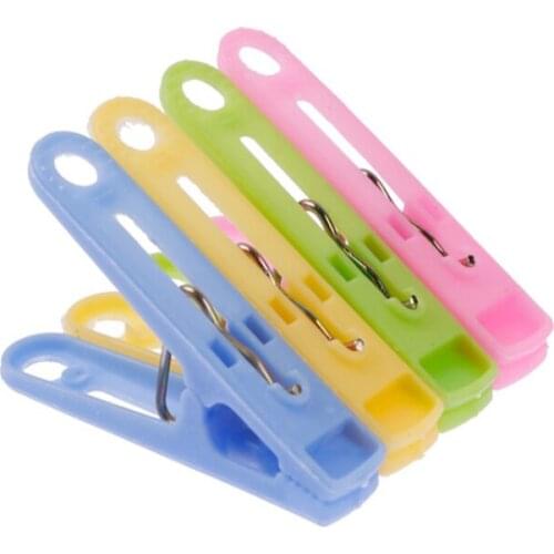 100pcs/lot windproof clothespins plastic clothes clip Hanger underwear socks drying clip clothespins Hook