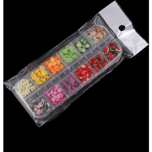 12Pc Soft Polymer Clay Mini Flower Fruit Animals Heart Resin Mold Fillings Craft New