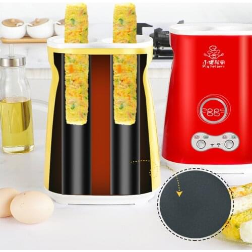 Automatic Eggs Pancake Roller Double Tubes Electric Fried Egg Boiler Sausage Cooker Breakfast Maker for Household