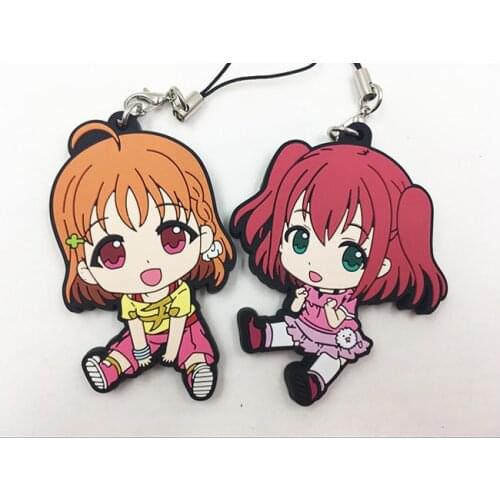 Love Live Kotori Anime keychain Nico Rin Umi Maki Chika Riko Yoshi Kunikida Kanan Rubber strap/phone charm G00883