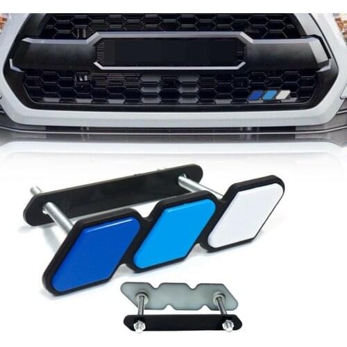 For Toyota Tacoma- Sequoia Rav4 4Runner Highlander Front Grille Badge Tri-Color Emblem Badge with Mounting