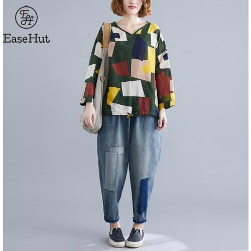 Блузки с принтом EaseHut China At AliExpress