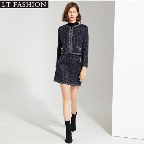 FNOCE 2021 new spring womens sets fashion trends casual upscale banquet solid long sleeve shorts coats mini skirt 2-pc suits