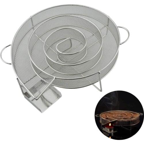 Cold Smoke Generator For BBQ Grill Wood Chip Smoking Box Wood Dust Hot And Cold Smoking Salmon Meat Cooking Stainless Bbq Tools