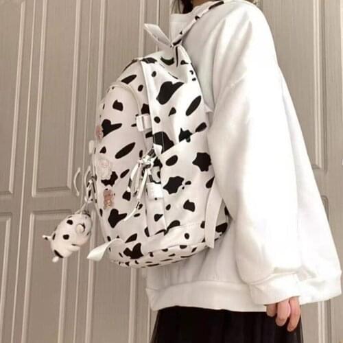 Canvas Backpack Women 2021 New Fashion Black and White Zebra Pattern Womens Backpacks Go Shopping Travel Ladies Backpacks