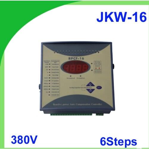 JKW-16 power factor 380v 6steps 50/60Hz JKW16 RPCF Power regulator factor Compensator Digital Power Factor Meter