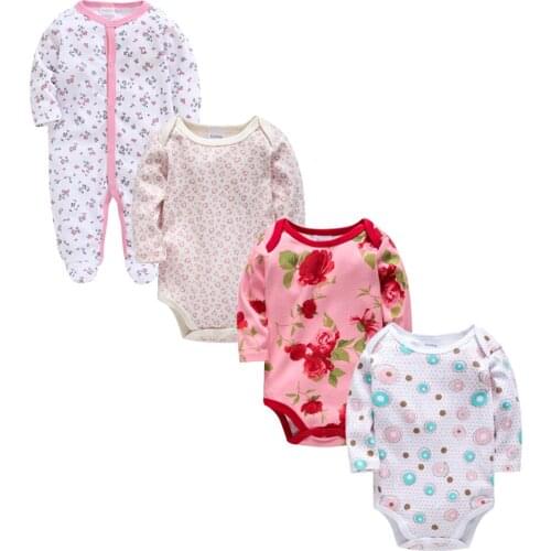 Honeyzone Full Sleeve Ropa Bebe Leopard Print Saida De Maternidade Recem Nascido Newborn Baby Girl Clothes Set Bodysuit Baby