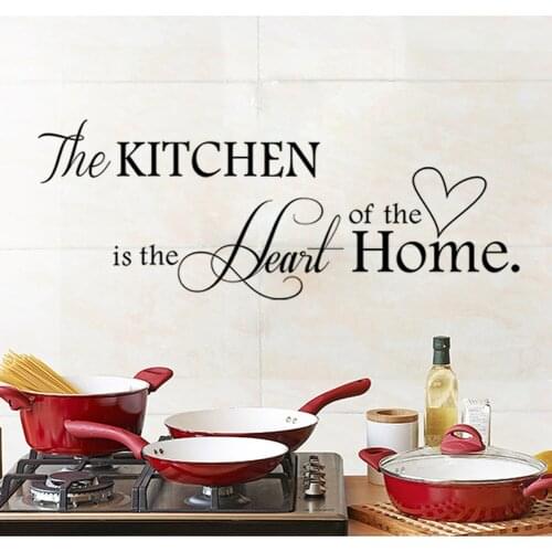Kitchen is Heart of the Home Wall Sticker PVC Home Decor DIY wall art mural kitchen decoration