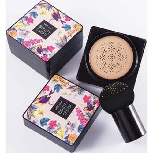 Moisture air cushion mushroom head bb cc cream concealer liquid face base foundation maquillajes creme blanchissante cosmetics