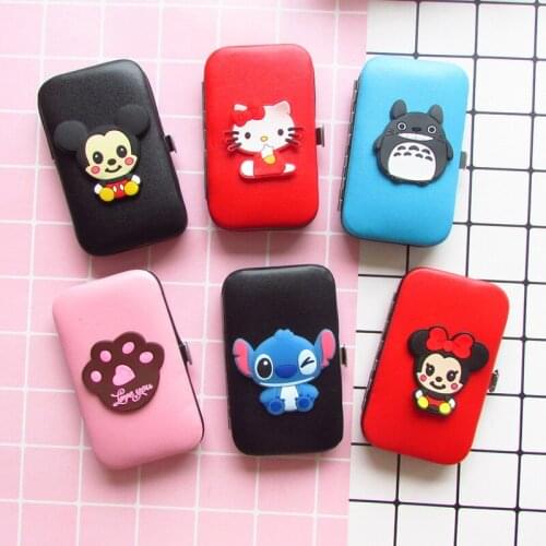 Disney Cartoon Mickey Minnie Stitch Avengers Nail Art Set Portable Nail Clipper Manicure Tool 6-piece Gift